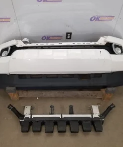 16 TOYOTA TACOMA LIMITED 4X2 3.5L BUMPER FRONT WHITE 040 WITH GRILLES OEM