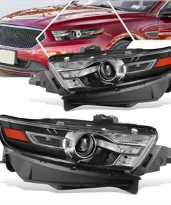 2Pcs For 2021 Ford Taurus Housing Amber Corner Projector Headlight Black