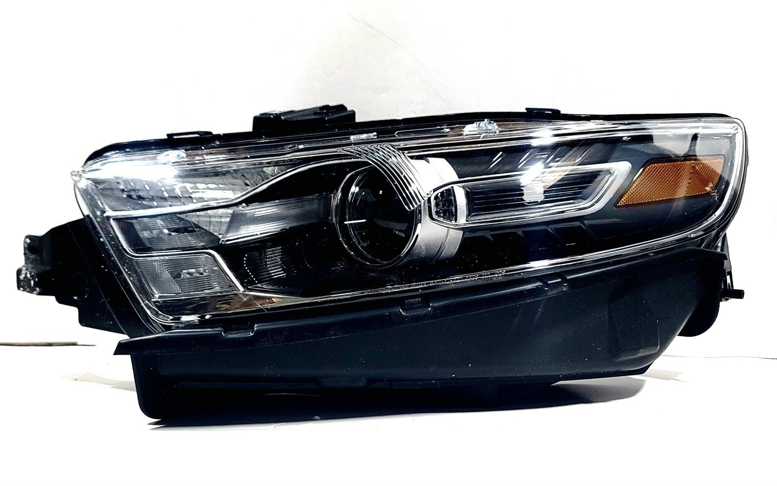 Ford Taurus Black Housing Amber Corner Projector Headlight Left